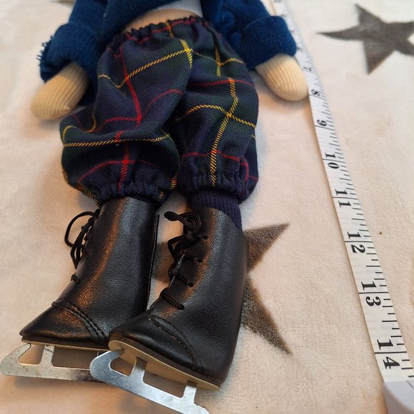 Unique Expressions Originals Bunny Rabbit Soft Doll‎ Wearing Ice Skates - Picture 7 of 7